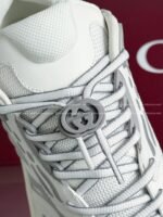 Gucci Mesh Leather Casual Sneakers - Image 6
