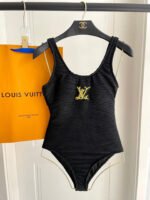 Lv Louis Vuitton new wave pattern one-piece swimsuit