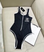 Chanel second-hand one-piece swimsuit with chest pads - Image 5