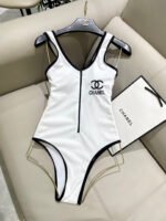 Chanel second-hand one-piece swimsuit with chest pads - Image 9