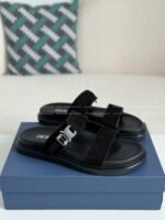 Dior Aqua Faux Suede Slippers