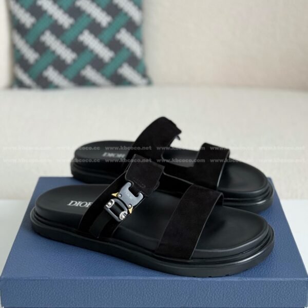 Dior Aqua Faux Suede Slippers