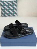 Dior Aqua Faux Suede Slippers - Image 9