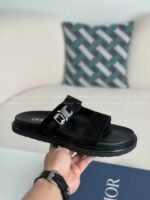 Dior Aqua Faux Suede Slippers - Image 5