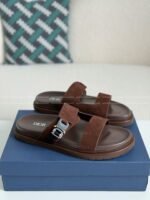 Dior Aqua Faux Suede Slippers