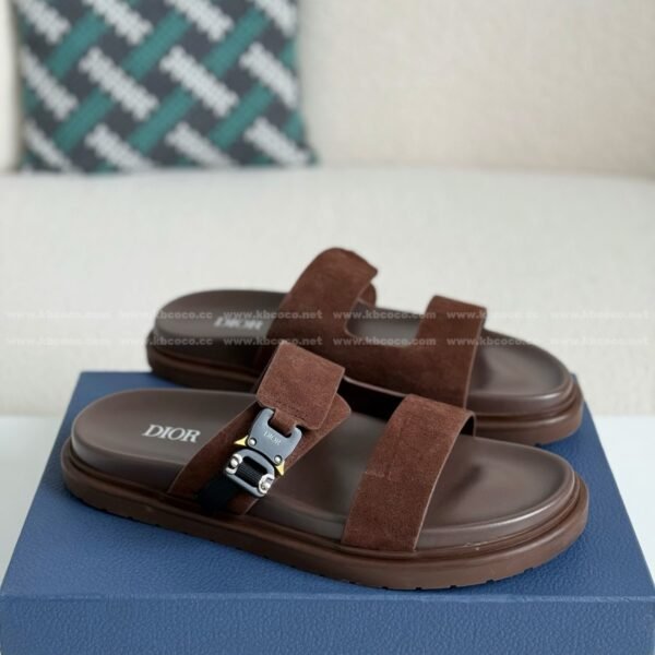 Dior Aqua Faux Suede Slippers