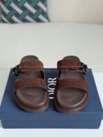 Dior Aqua Faux Suede Slippers - Image 4