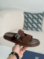 Dior Aqua Faux Suede Slippers - Image 8