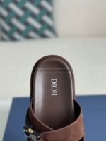 Dior Aqua Faux Suede Slippers - Image 6