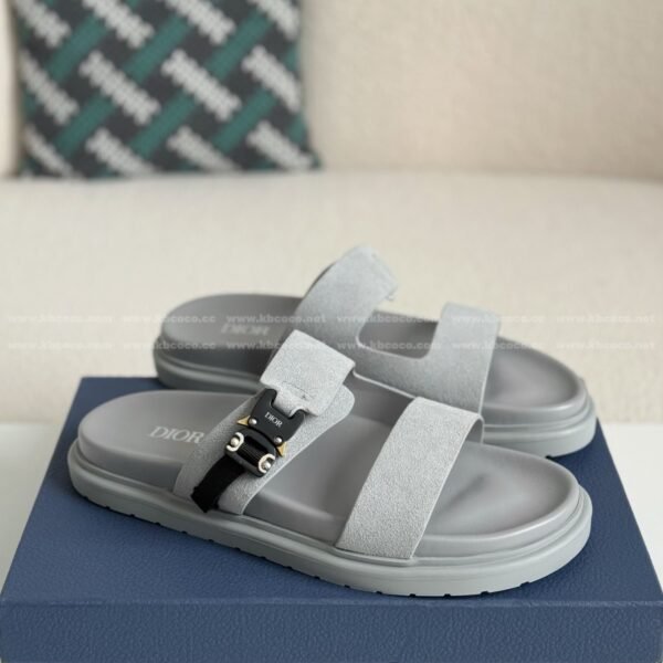 Dior Aqua Faux Suede Slippers