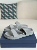 Dior Aqua Faux Suede Slippers - Image 10