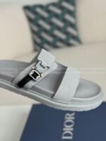 Dior Aqua Faux Suede Slippers - Image 5