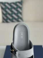 Dior Aqua Faux Suede Slippers - Image 4