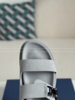 Dior Aqua Faux Suede Slippers - Image 3