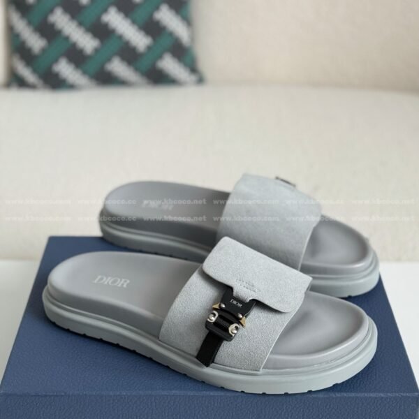 Dior Aqua Faux Suede Slippers