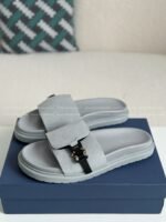 Dior Aqua Faux Suede Slippers - Image 3