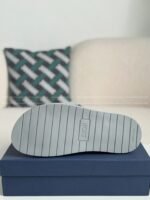 Dior Aqua Faux Suede Slippers - Image 9