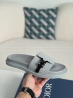 Dior Aqua Faux Suede Slippers - Image 8