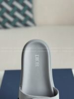 Dior Aqua Faux Suede Slippers - Image 6