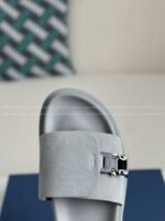 Dior Aqua Faux Suede Slippers - Image 5