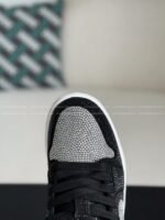 Jordan 1 Hand-Set Rhinestones Low Sneakers - Image 6