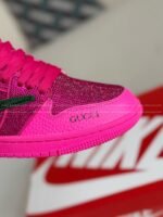 Jordan 1 x Gucci Hand-SetRhinestones Low Sneakers - Image 9