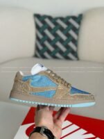 Jordan 1 Hand-Set Rhinestones Low Sneakers - Image 9