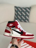 Jordan 1 Off-white Hand-Set Rhinestones High Sneakers - Image 10