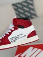Jordan 1 Off-white Hand-Set Rhinestones High Sneakers - Image 8