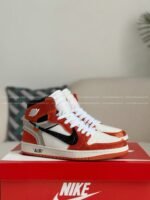 Jordan 1 Off-white Hand-Set Rhinestones High Sneakers