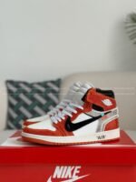 Jordan 1 Off-white Hand-Set Rhinestones High Sneakers - Image 3