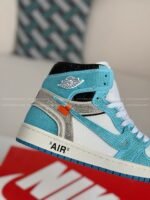 Jordan 1 off-white Hand-Set Rhinestones High Sneakers - Image 10
