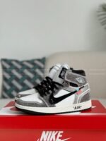 Jordan 1 Off-white Hand-Set Rhinestones High Sneakers - Image 3