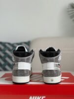 Jordan 1 Off-white Hand-Set Rhinestones High Sneakers - Image 4