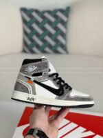 Jordan 1 Off-white Hand-Set Rhinestones High Sneakers - Image 10