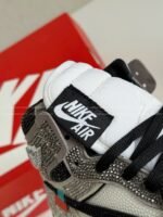 Jordan 1 Off-white Hand-Set Rhinestones High Sneakers - Image 5