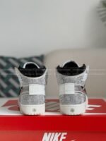 Jordan 1 Off-white Hand-Set Rhinestones High Sneakers - Image 4