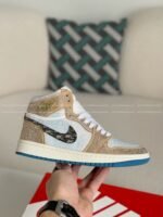 Jordan 1 Hand-Set Rhinestones High Sneakers - Image 10