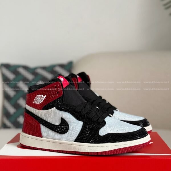 Jordan 1 Hand-Set Rhinestones High Sneakers