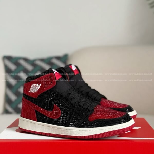 Jordan 1 Hand-Set Rhinestones High Sneakers