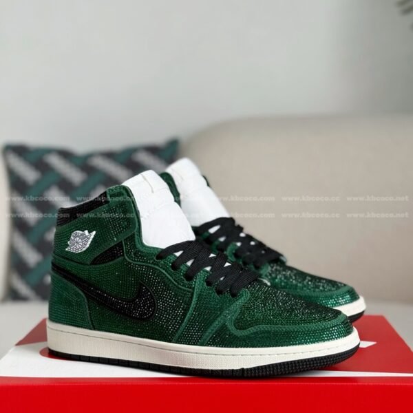 Jordan 1 Hand-Set Rhinestones High Sneakers
