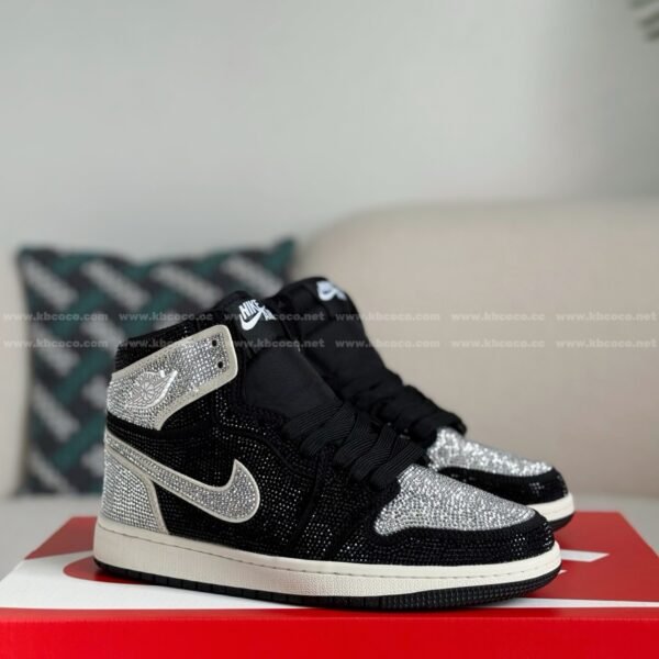 Jordan 1 Hand-Set Rhinestones High Sneakers