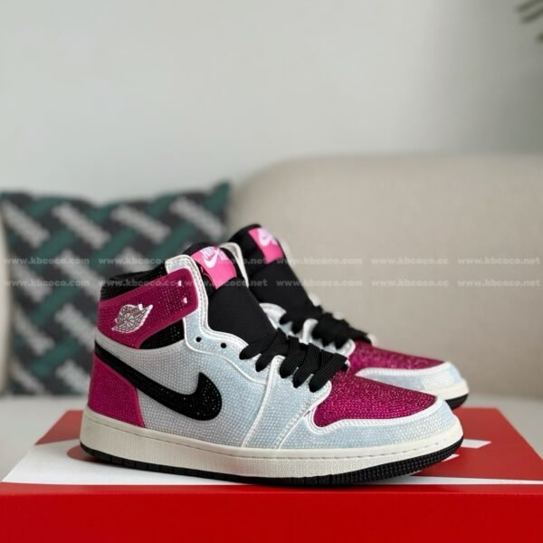 Jordan 1 Hand-Set Rhinestones High Sneakers