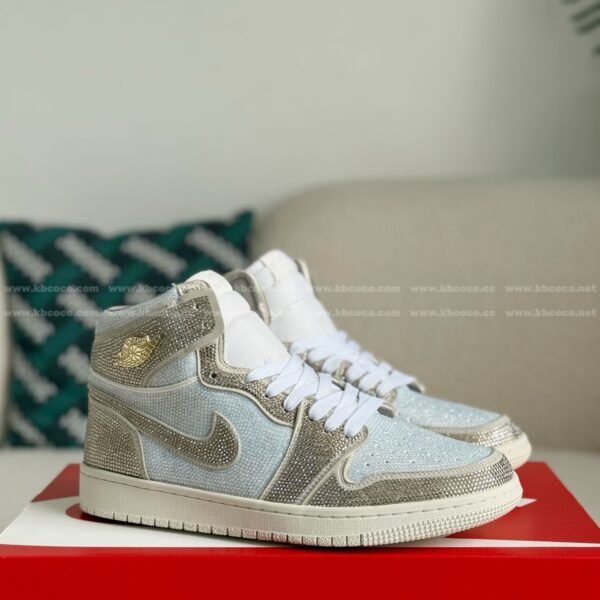 Jordan 1 Hand-Set Rhinestones High Sneakers