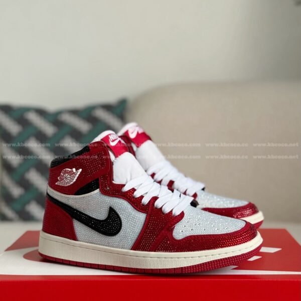 Jordan 1 Hand-Set Rhinestones High Sneakers