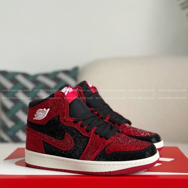 Jordan 1 Hand-Set Rhinestones High Sneakers