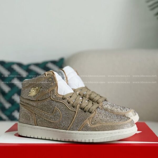 Jordan 1 Hand-Set Rhinestones High Sneakers