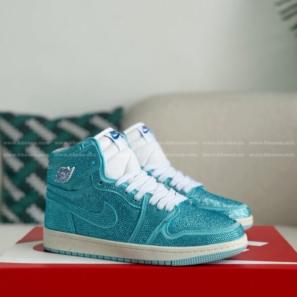 Jordan 1 Hand-Set Rhinestones High Sneakers