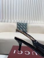 Gucci letter buckle high-heeled sandals / heel height: 4.5CM - Image 9