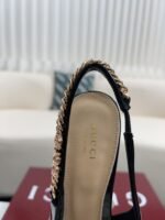 Gucci letter buckle high-heeled sandals / heel height: 4.5CM - Image 6